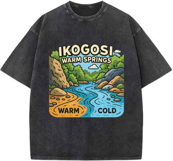 Urban Heavyweight Streetwear T-shirt – Boldstep Essentials Ikogosi Warm Springs Oversized  Tee