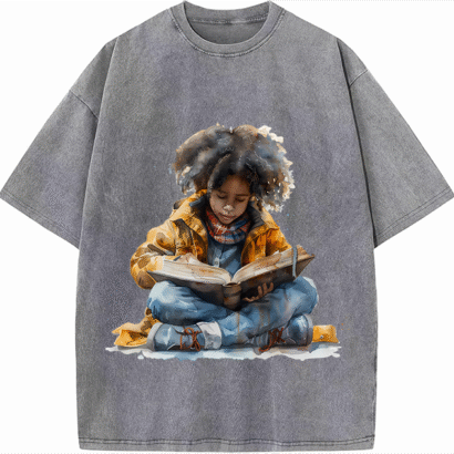 Urban Oversized  Heavyweight Streetwear T-shirt – Boldstep Essentials Schoolgirl Studying Tee