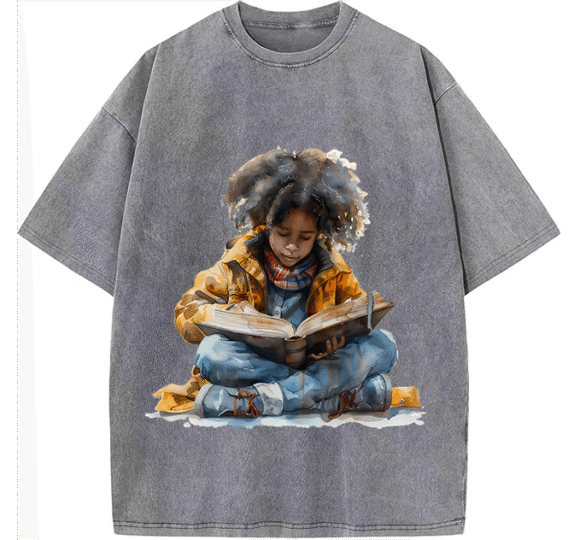 Urban Oversized  Heavyweight Streetwear T-shirt – Boldstep Essentials Schoolgirl Studying Tee