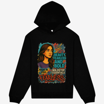Boldstep Essentials Fearless & Bold Unisex Heavyweight Hoodie (10oz)