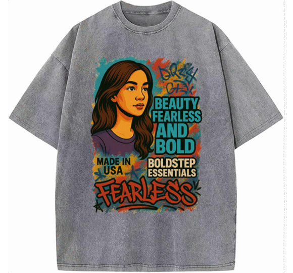 Urban Heavyweight Streetwear T-shirt – Boldstep Essentials Fearless & Bold Oversized Tee