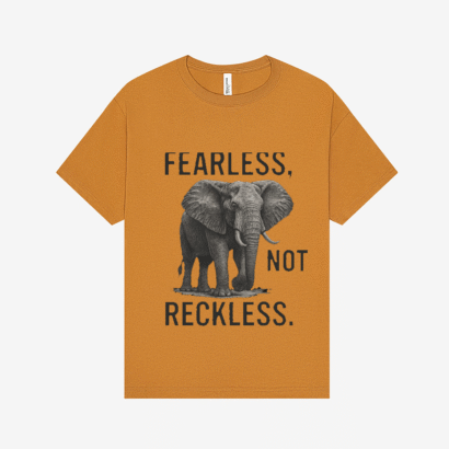 Boldstep Essentials Fearless Not Reckless Unisex Heavyweight T-shirt (7.5oz)