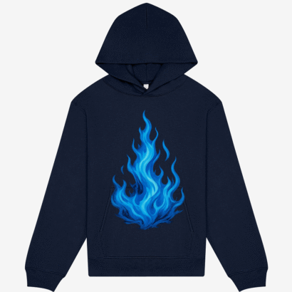 Boldstep Essentials Blue Flame Unisex Heavyweight Hoodie (10oz)