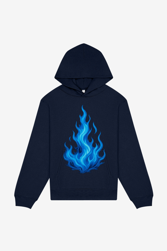 Boldstep Essentials Blue Flame Unisex Heavyweight Hoodie (10oz)