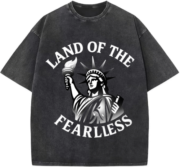 Urban Oversized  Heavyweight Streetwear T-shirt – Boldstep Essentials Statue of Liberty Tee
