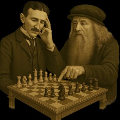 Two Scholars Playing Chess – DTF Film
