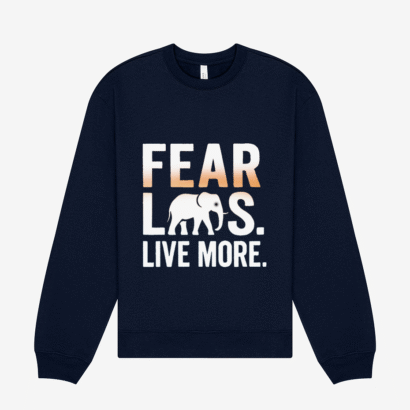 Boldstep Essentials Fear-less Live more Unisex Heavyweight Sweatshirt (10 oz.)