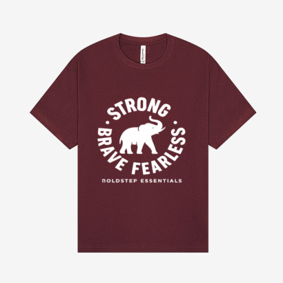 Boldstep Essentials Strong Bold and Fearless Unisex Heavyweight T-Shirt (7.5 oz.)
