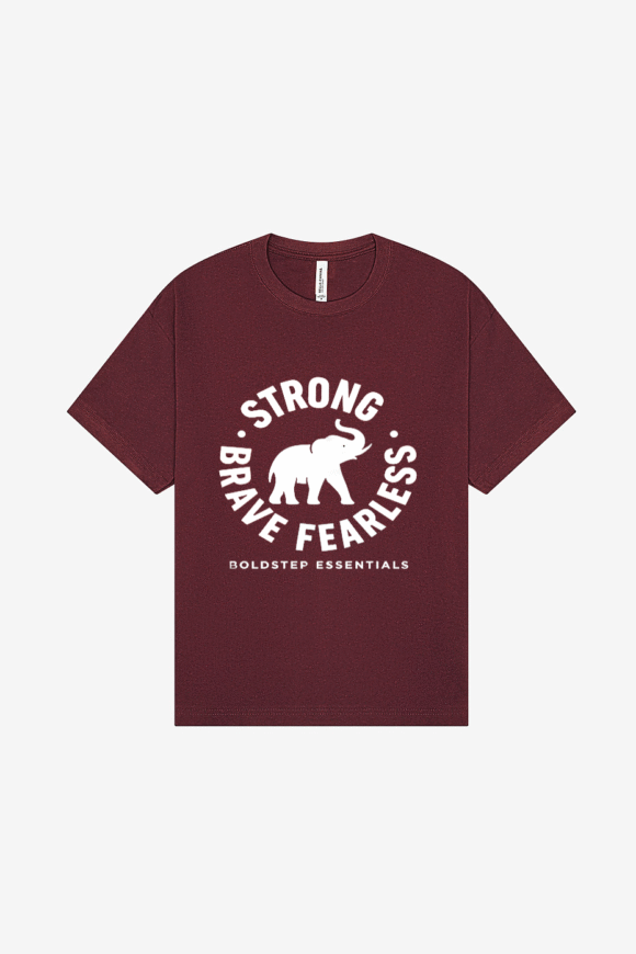 Boldstep Essentials Strong Bold and Fearless Unisex Heavyweight T-Shirt (7.5 oz.)