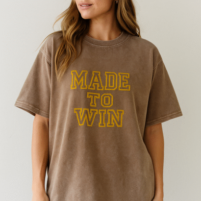 Urban Oversized Heavyweight Streetwear Embroidered T-Shirt – Boldstep Essentials Maade to Win Unisex Tee