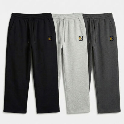 Boldstep Essentials Wide Leg Yoga Pants for Unisex – Plus Size Lounge Pants, Pocket High Waist Drawstring Yoga Lounge Pants, Baggy Fleece Lined Sweatpants with Pockets Pack of 3  (3 Color in 1 Pack-( Black*1/ Dark Grey*1/ Grey*1) )